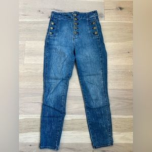 J Brand Jeans with Gold detail. Size 27.